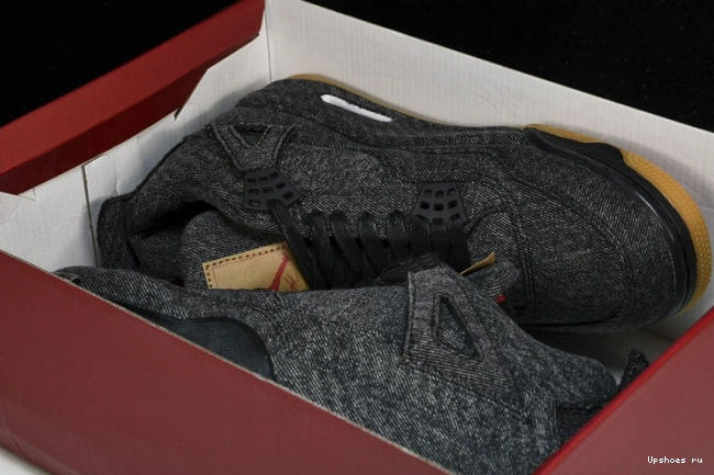 Black Levis  - Air 4 NRG AO2571-001 Jordan Retro Levis Denim 0825